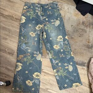 Floral Straight Leg Jeans